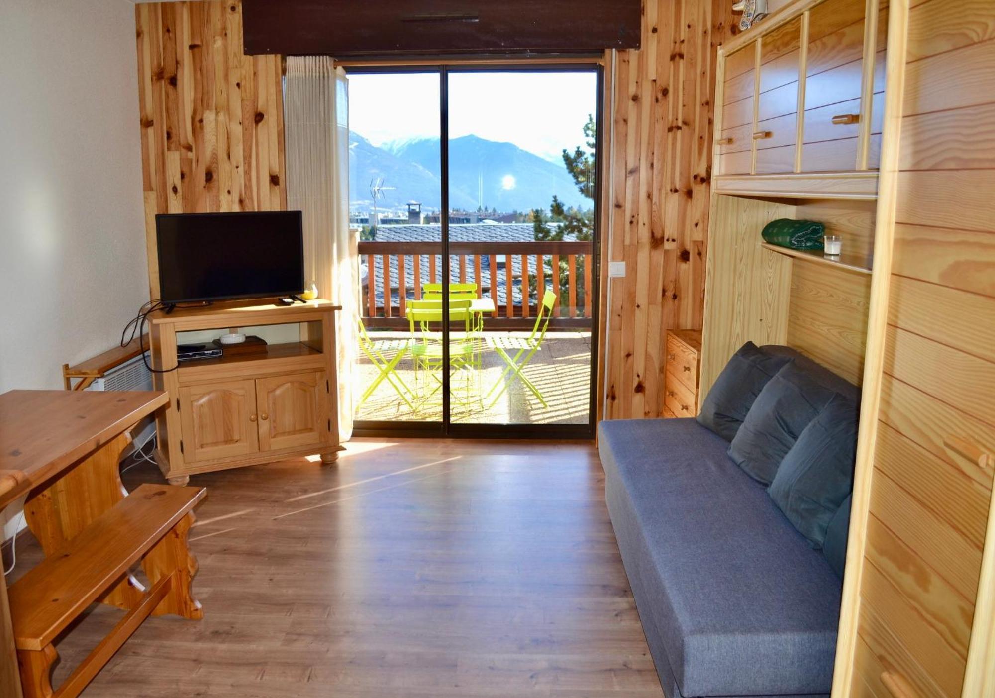 Studio Cabine Chaleureux A Pyrenees 2000 - Wifi Et Parking Prive Bolquère 외부 사진