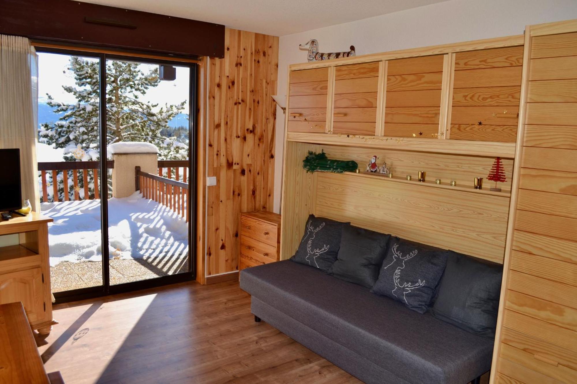 Studio Cabine Chaleureux A Pyrenees 2000 - Wifi Et Parking Prive Bolquère 외부 사진